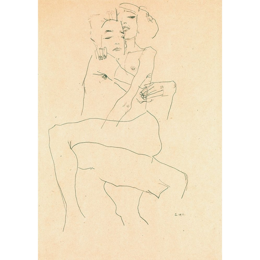 Couple Embracing by Egon Schiele-VARPDX3SC5736 Image 1