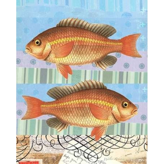 Double Fish Flourish Poster Print by Walter Robertson-VARPDX406ROB1031 Image 2