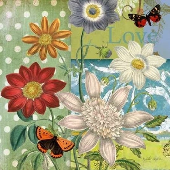 Polka dot Daisy Poster Print by Walter Robertson-VARPDX406ROB1036 Image 1