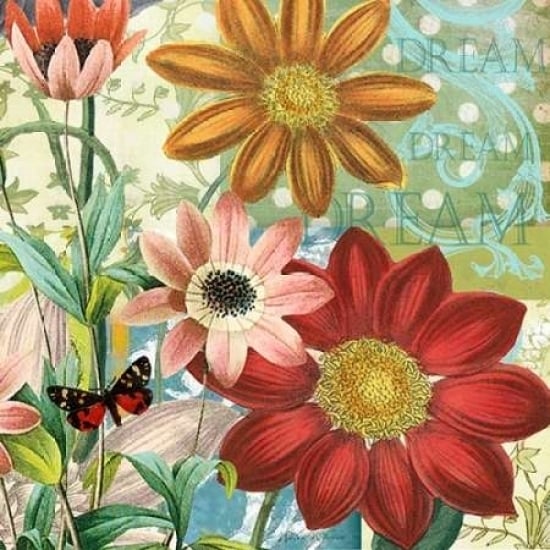 Polka dot Dahlia Poster Print by Walter Robertson-VARPDX406ROB1038 Image 2