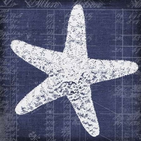 Blue Print Star Fish Poster Print by Walter Robertson-VARPDX406ROB1129 Image 2