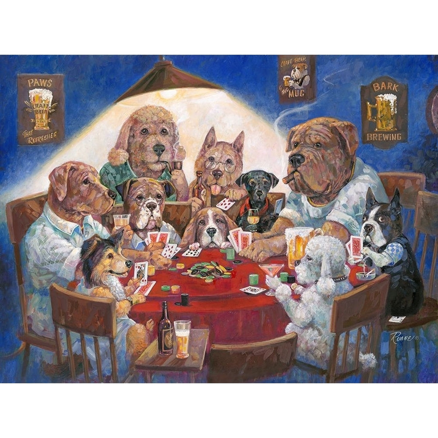 Poker Dogs Poster Print by Ruane Manning-VARPDX40887 Image 1