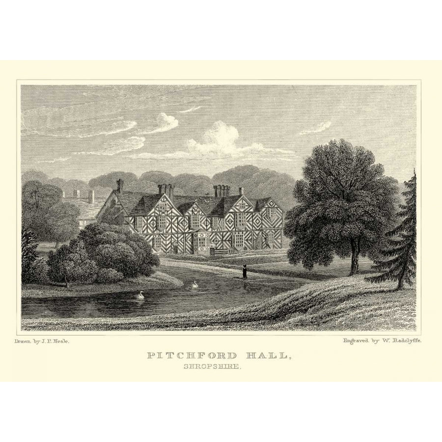 Pitchford Hall Poster Print - J.P. Neale-VARPDX41207D Image 1