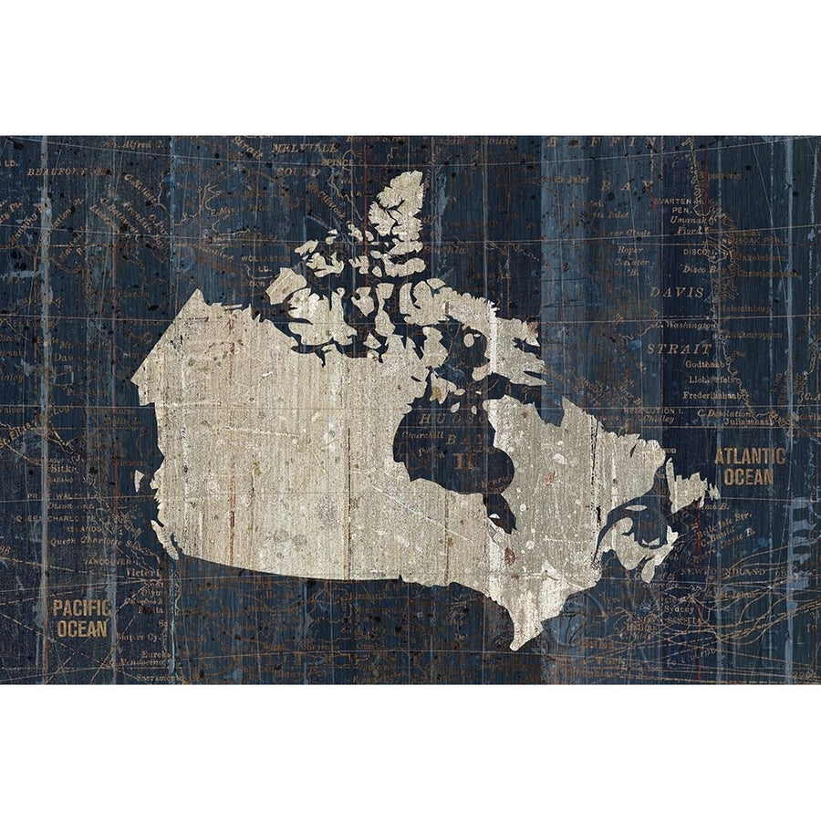 Old World Map Blue Canada Poster Print by Wild Apple Portfolio-VARPDX41344 Image 1