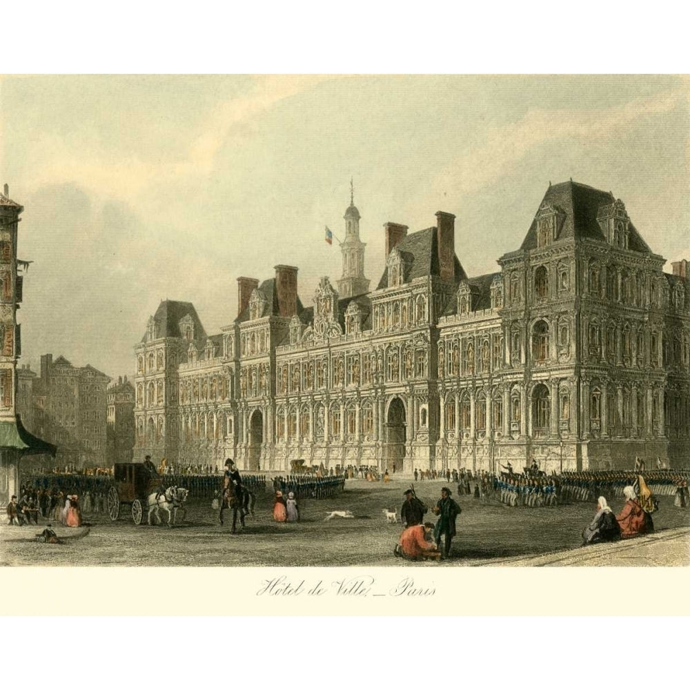 Hotel de Ville Paris Poster Print - T. Allom-VARPDX41414D Image 1