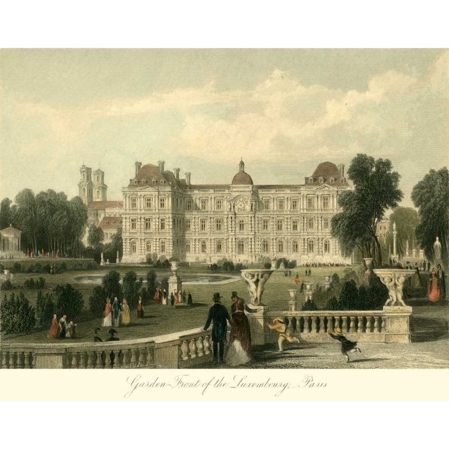 Garden- front of Luxembourg Paris Poster Print - T. Allom-VARPDX41413D Image 1