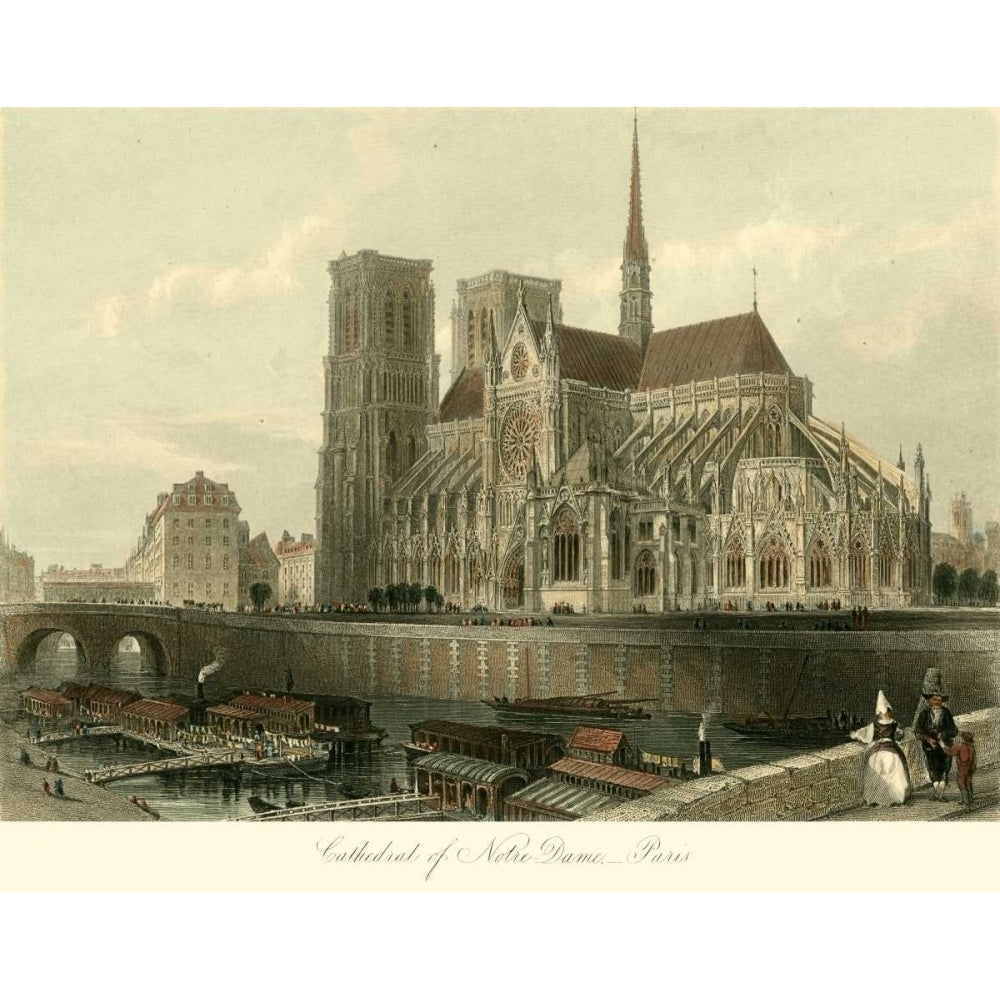 Cathedral of Notre-Dame Paris Poster Print - T. Allom-VARPDX41411D Image 1