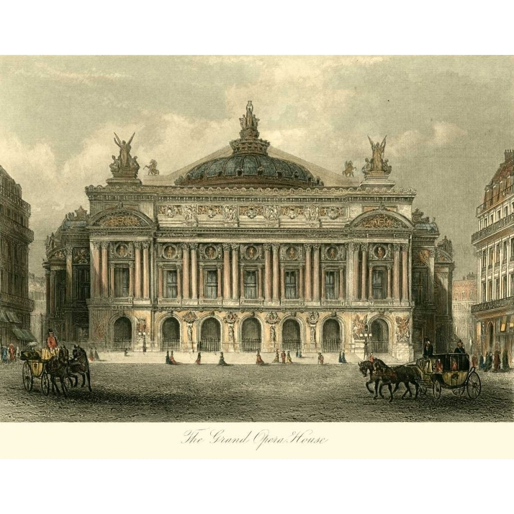 The Grand Opera House Paris Poster Print - T. Allom-VARPDX41412D Image 1