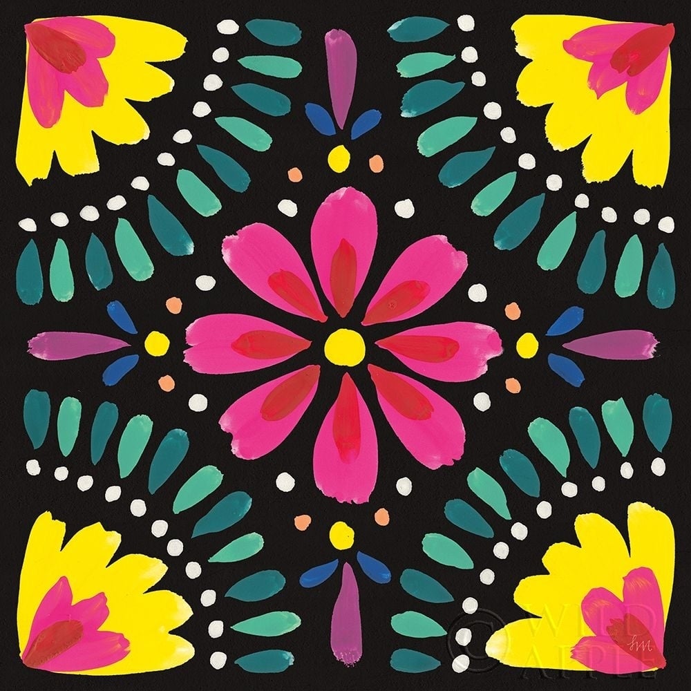 Floral Fiesta Tile X Poster Print by Laura Marshall-VARPDX41512 Image 1