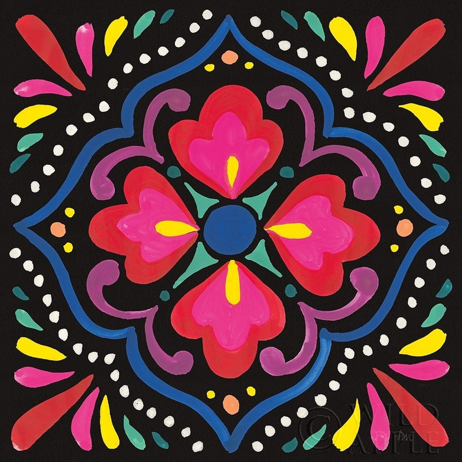 Floral Fiesta Tile V Poster Print by Laura Marshall-VARPDX41507 Image 1