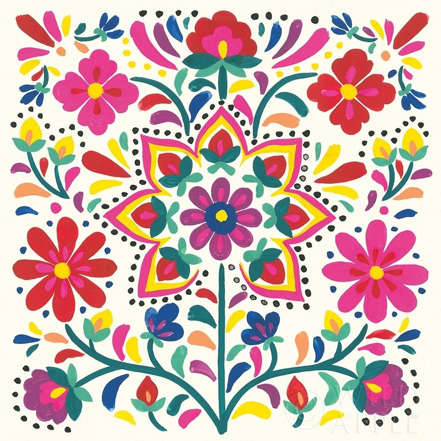 Floral Fiesta White III Poster Print by Laura Marshall-VARPDX41517 Image 1