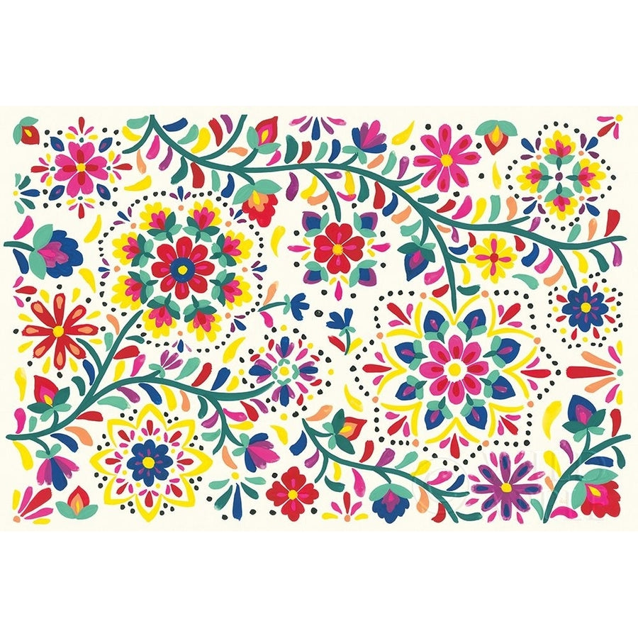 Floral Fiesta White I Poster Print by Laura Marshall-VARPDX41515 Image 1