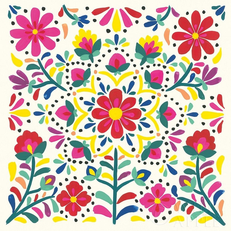 Floral Fiesta White II Poster Print by Laura Marshall-VARPDX41516 Image 1