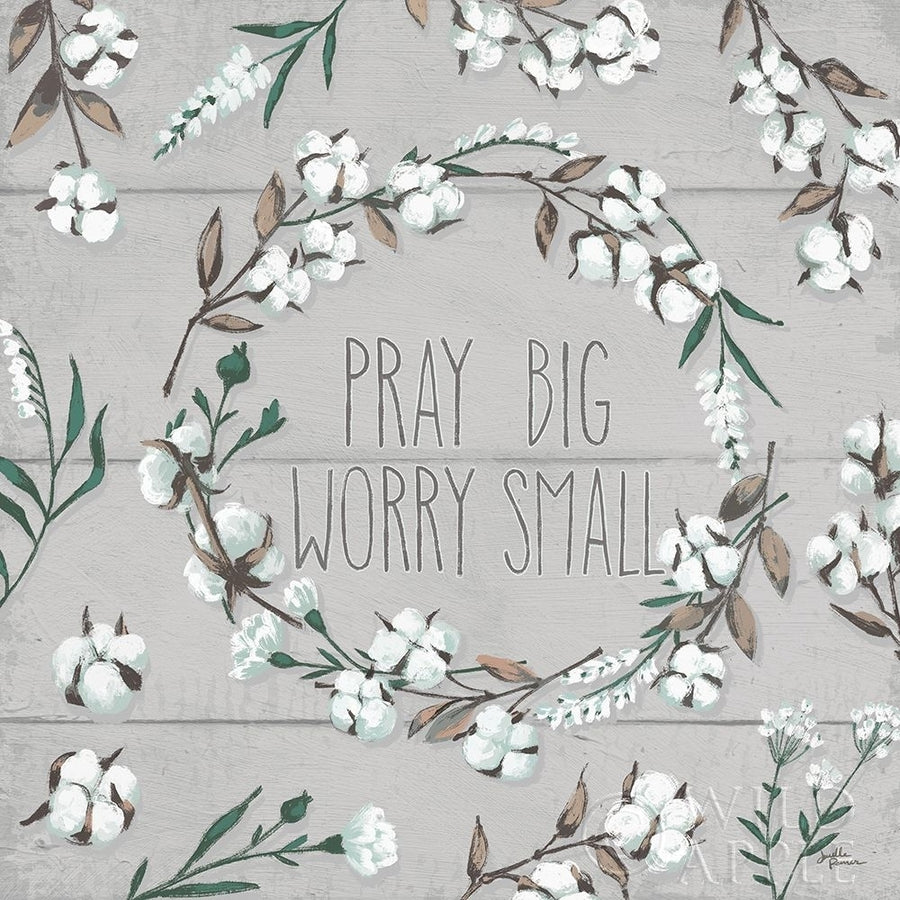 Blessed VI Gray Pray Big Worry Small Poster Print by Janelle Penner-VARPDX41645 Image 1