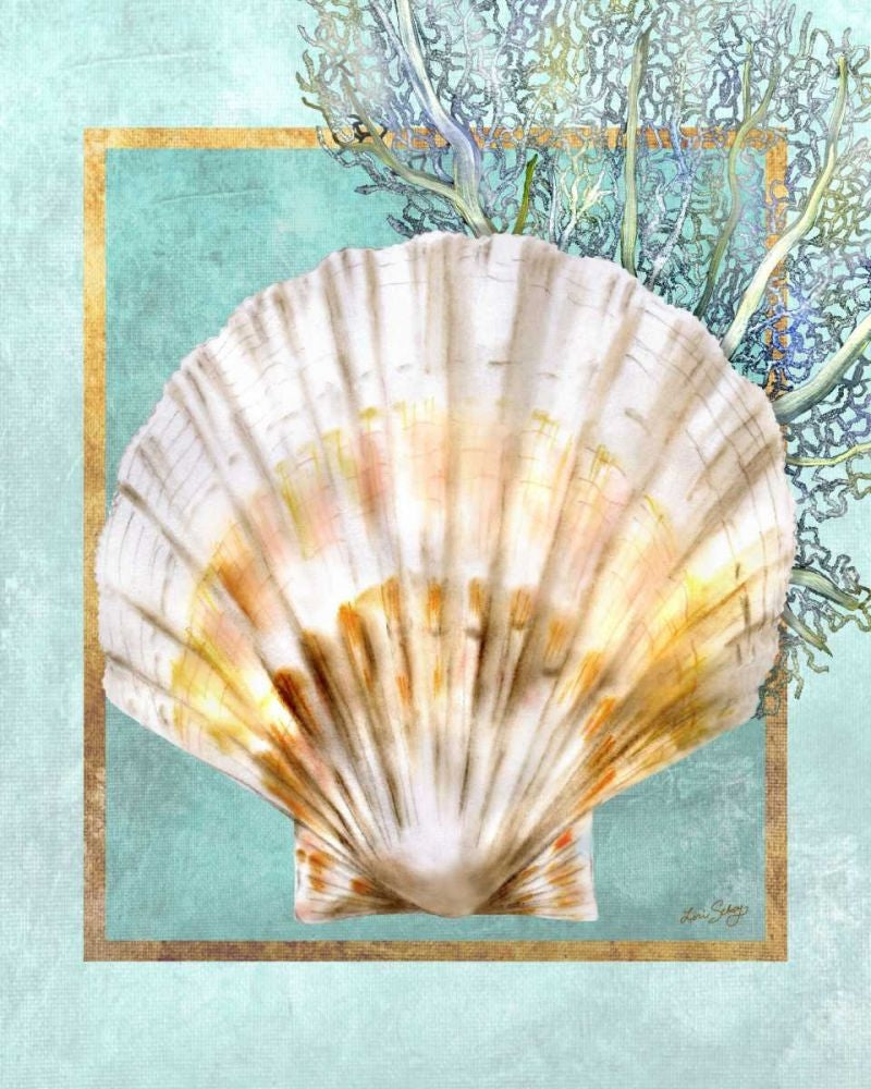 Scallop Shell and Coral Poster Print - Lori Schory-VARPDX41714D Image 1