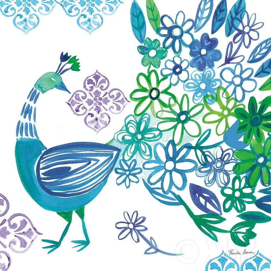 Jewel Peacocks I Poster Print by Farida Zaman-VARPDX41802 Image 1