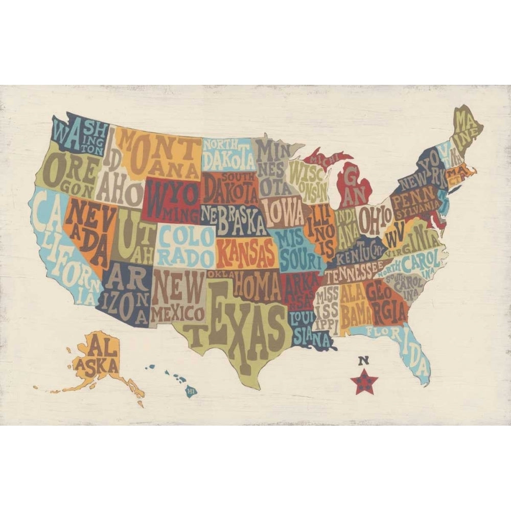 United State Signs Poster Print - June Erica Vess-VARPDX42462GG Image 1