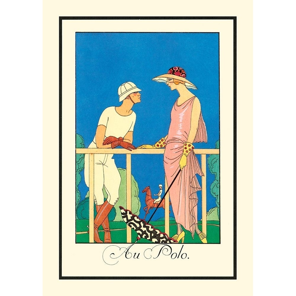 Au Polo Poster Print - George Barbier-VARPDX43269D Image 1