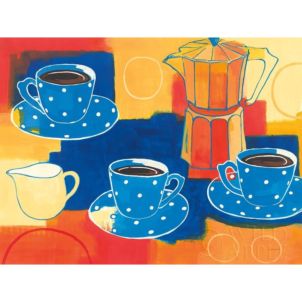 Blue Cups and Pot Poster Print by Kathrine Lovell-VARPDX43317 Image 1