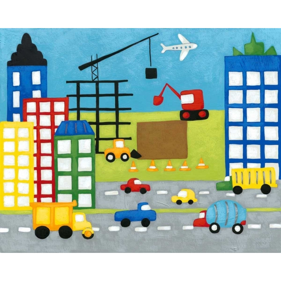 Storybook Construction Site Poster Print - Chariklia Zarris-VARPDX43395D Image 1