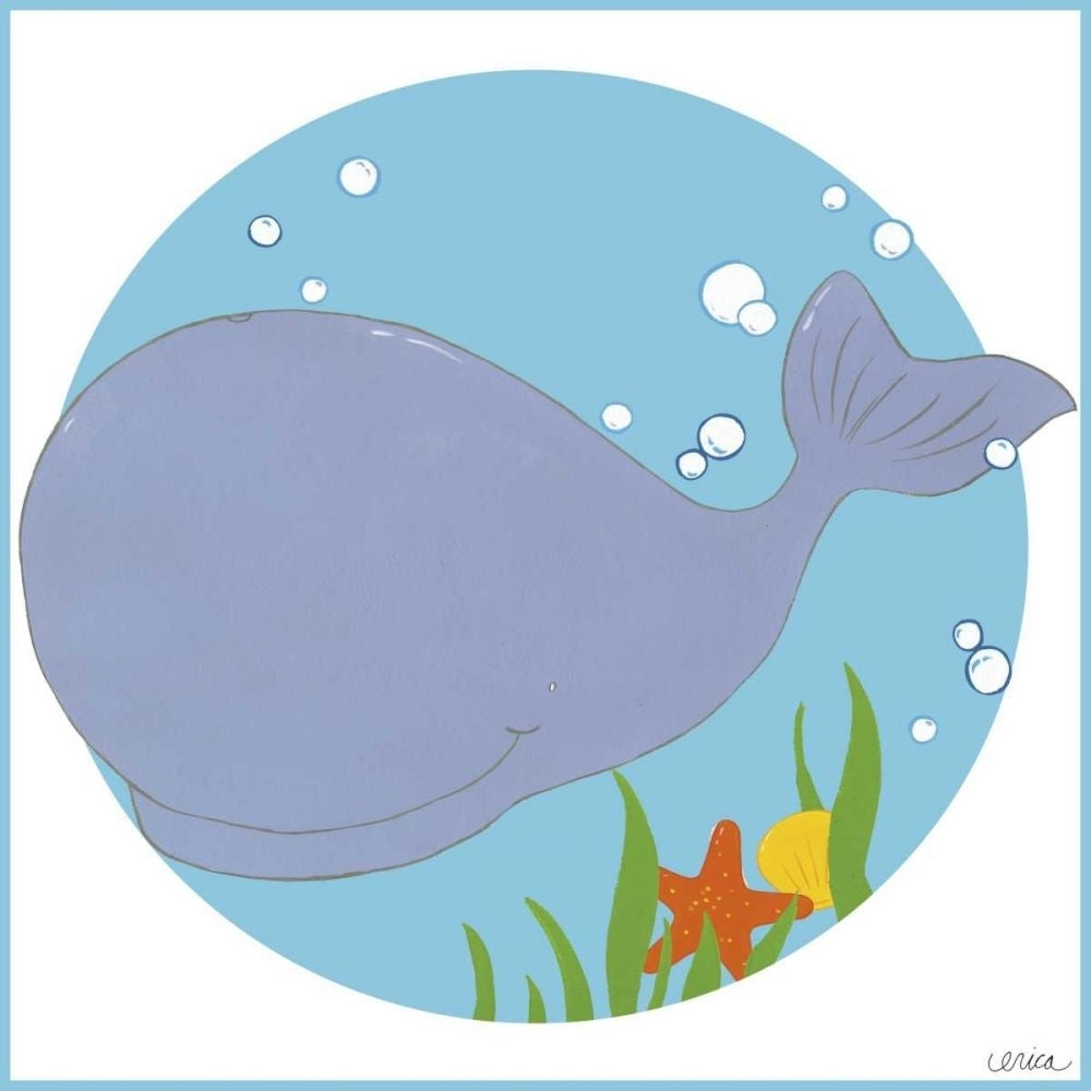 Wally the Whale Poster Print - June Erica Vess-VARPDX43469D Image 1