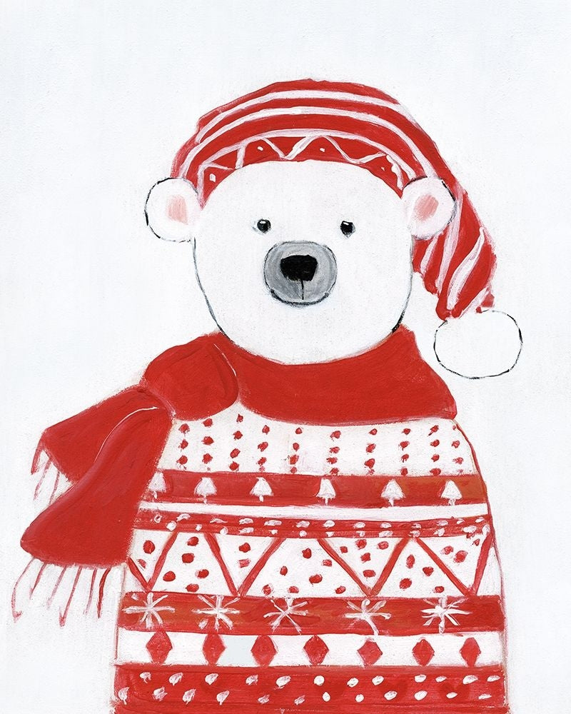 Holiday Polar Bear I by Sally Swatland-VARPDX43713 Image 1