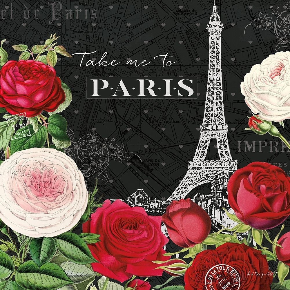 Rouge Paris III Black Poster Print by Katie Pertiet-VARPDX43779 Image 1