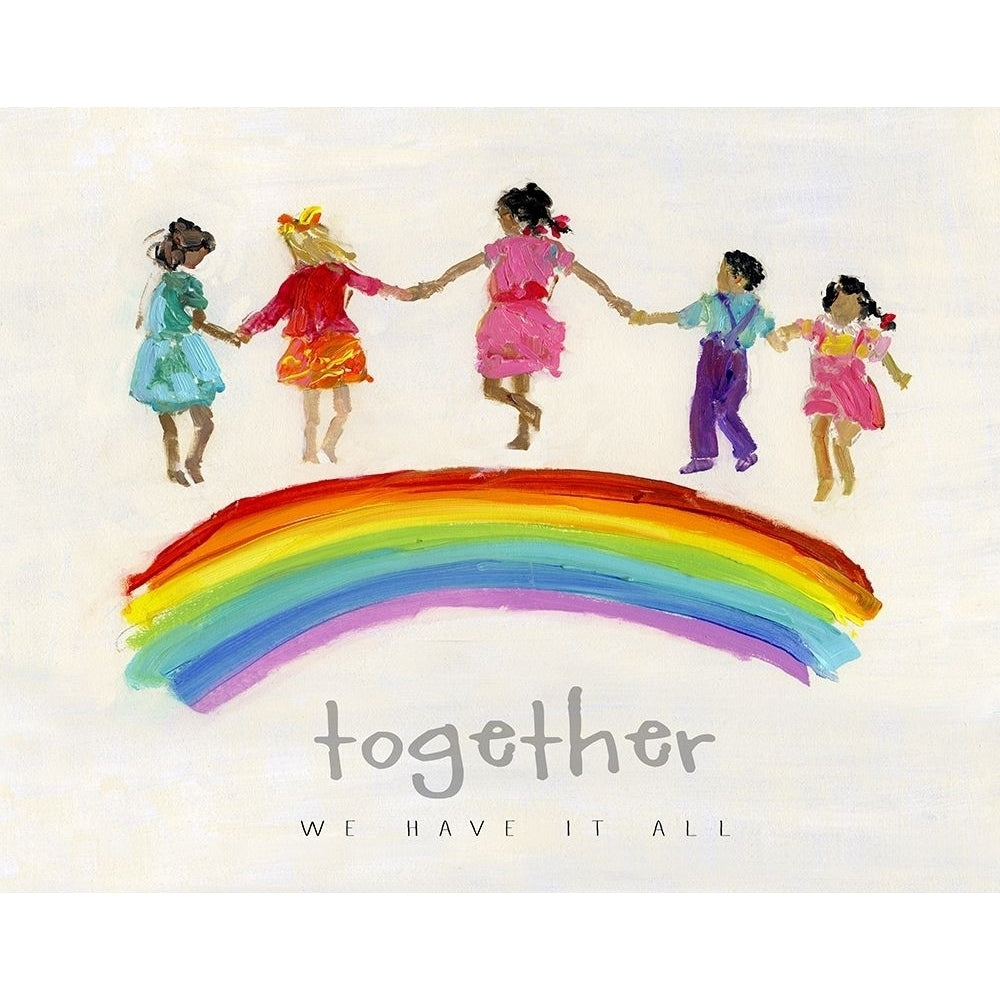 Rainbow Kids Together Poster Print by Sally Swatland-VARPDX43997 Image 1