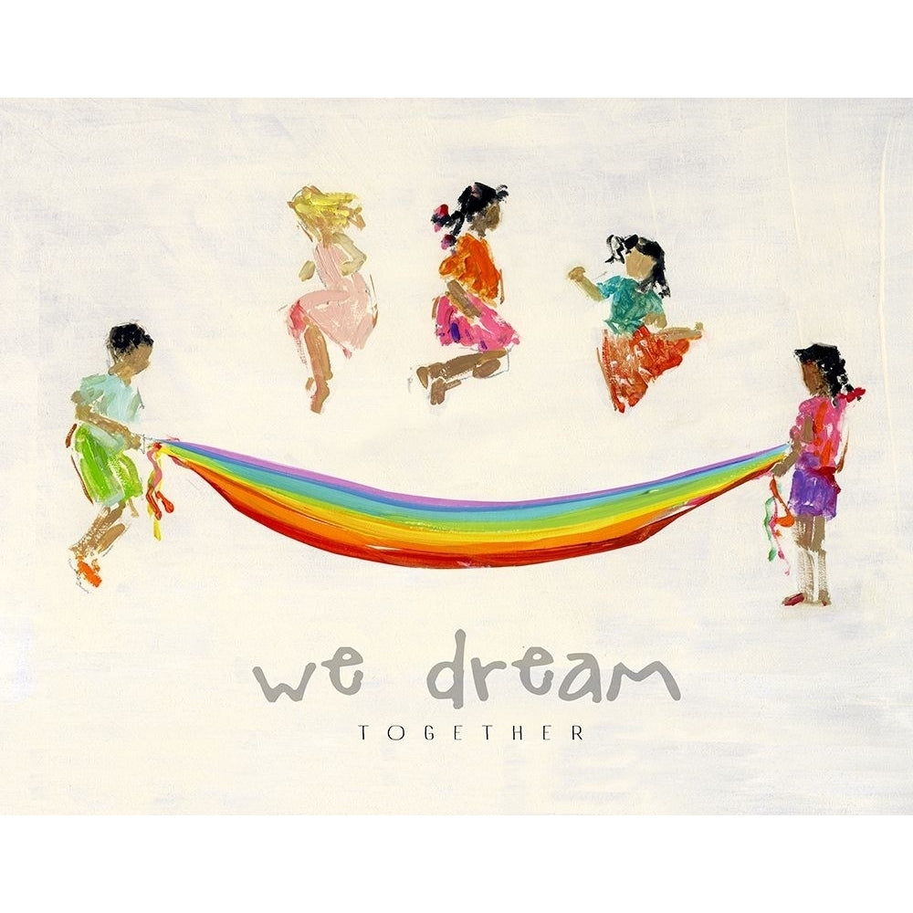 Rainbow Kids We Dream Poster Print by Sally Swatland-VARPDX43996 Image 1