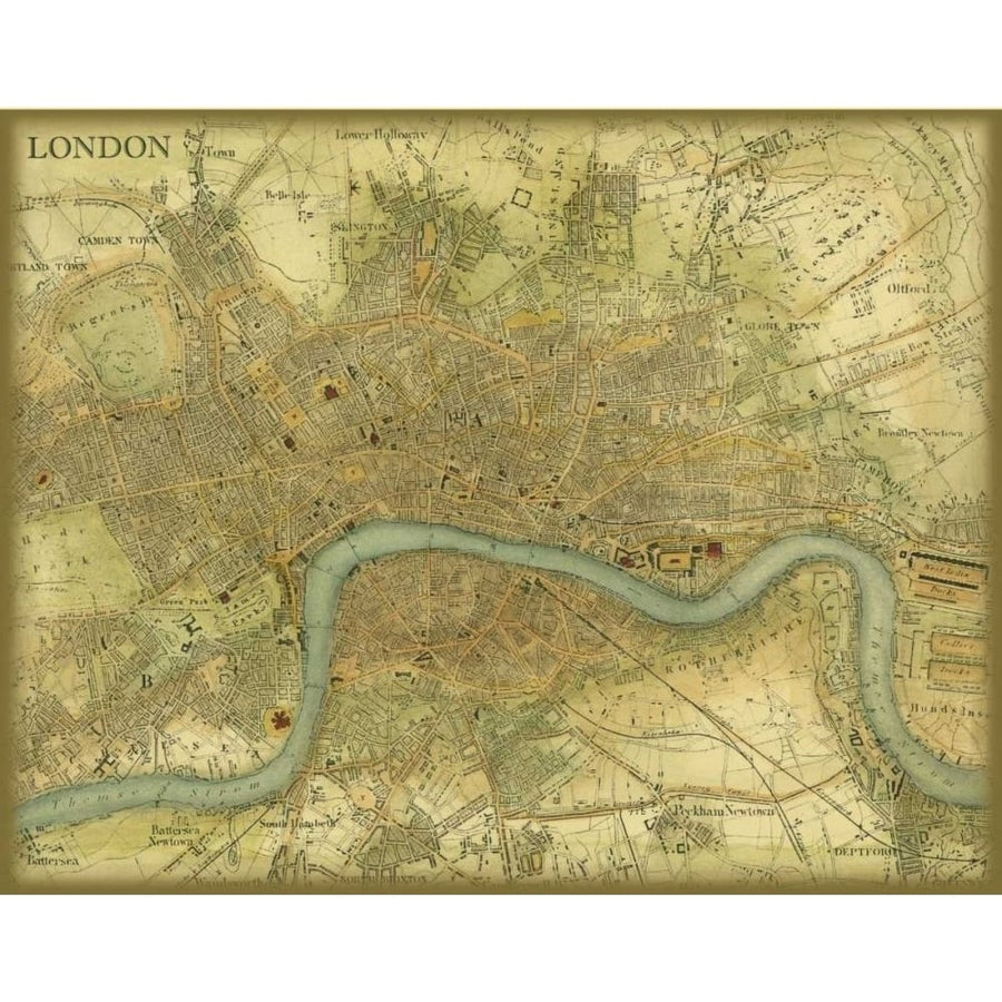 Map of London Poster Print - Studio Vision-VARPDX44094D Image 1