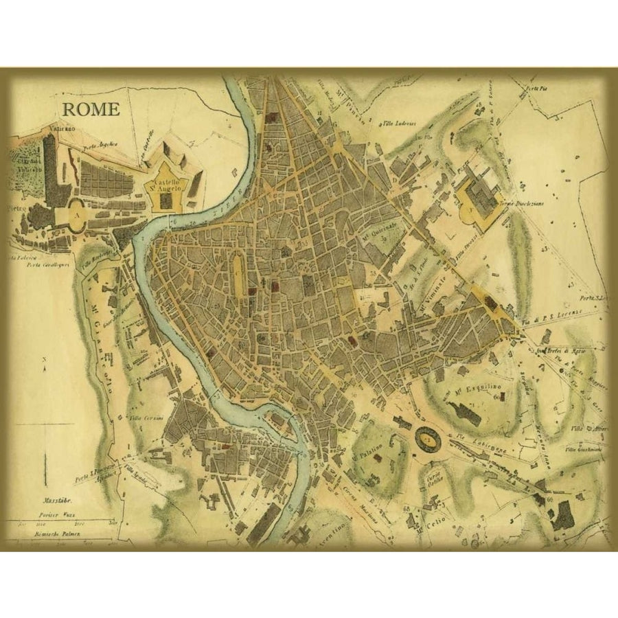 Map of Rome Poster Print - Studio Vision-VARPDX44095D Image 1