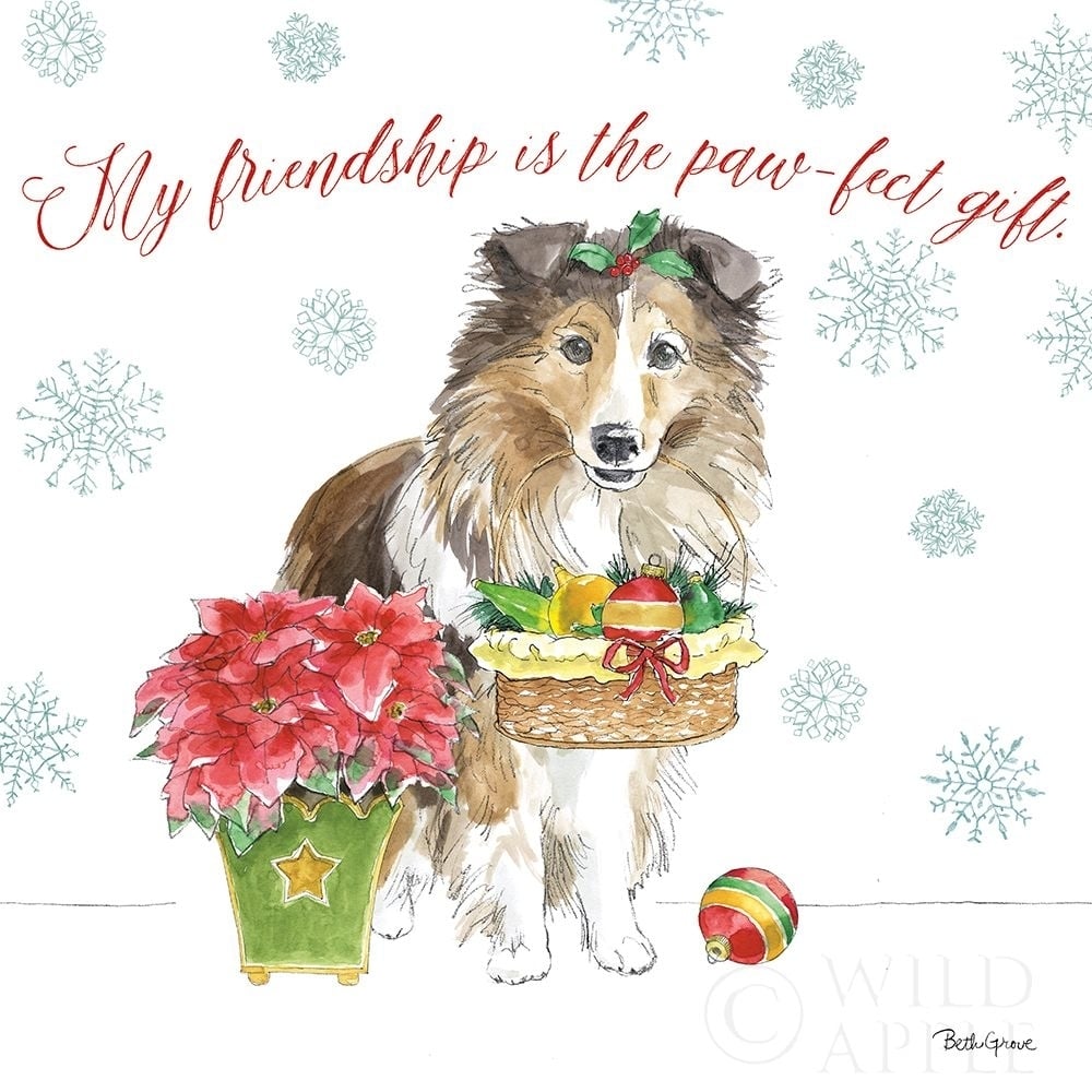 Holiday Paws III Poster Print by Beth Grove-VARPDX44150 Image 1