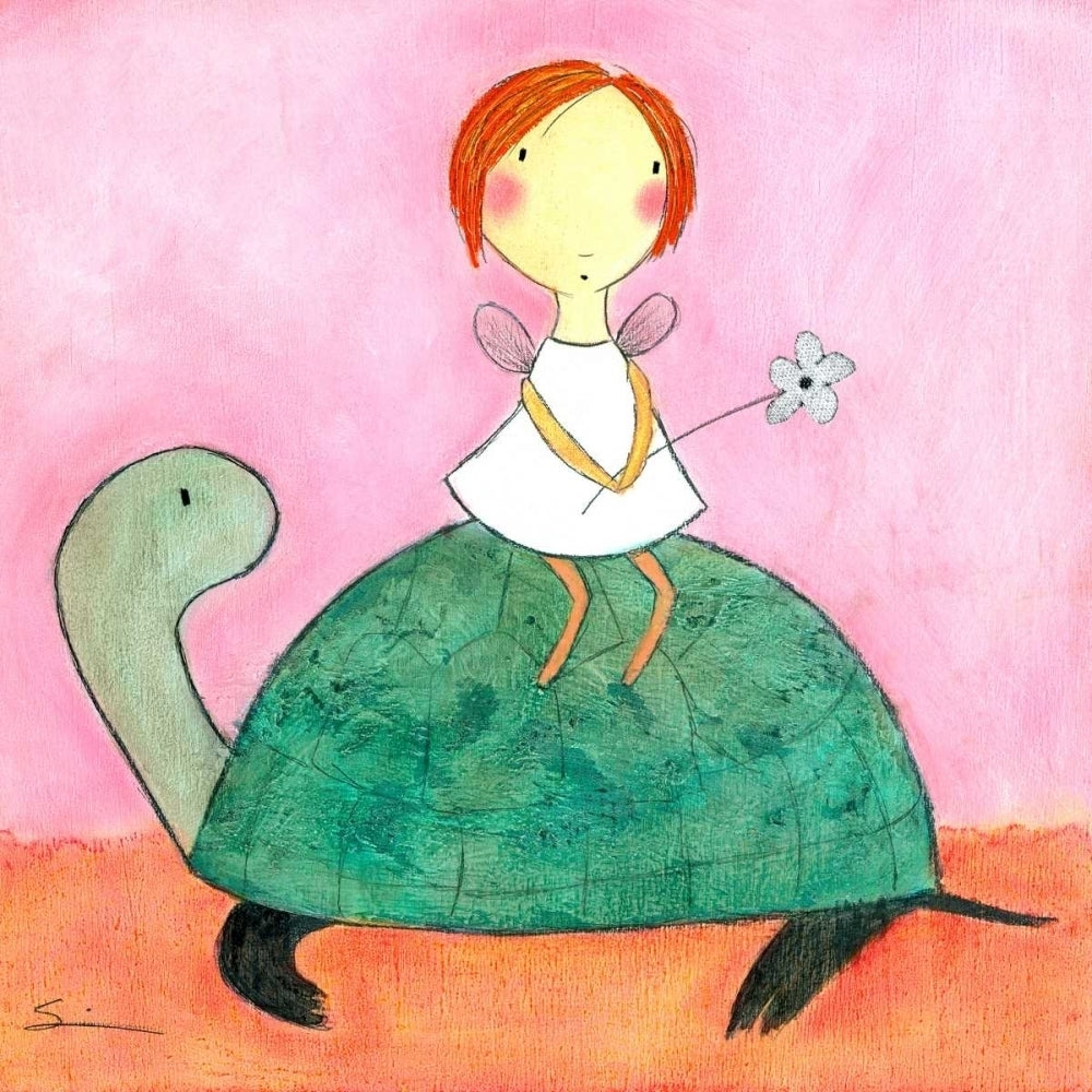 Fairy on Turtle Poster Print - Carla Sonheim-VARPDX44586D Image 1