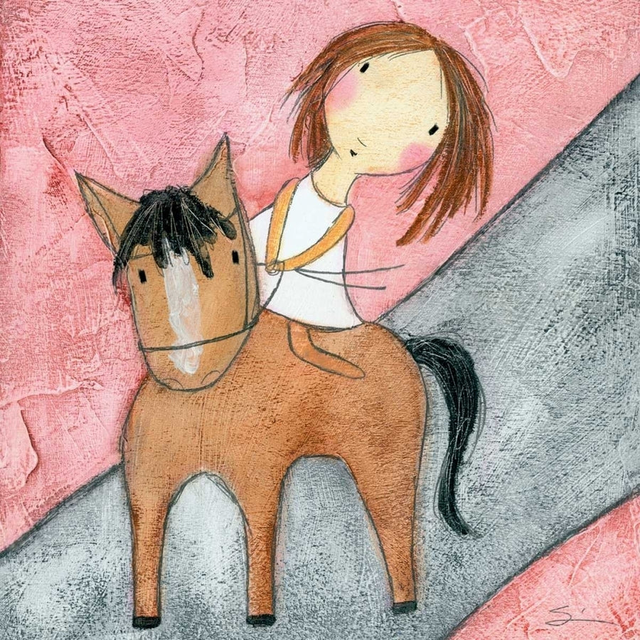 Pink Horse Poster Print - Carla Sonheim-VARPDX44591D Image 1