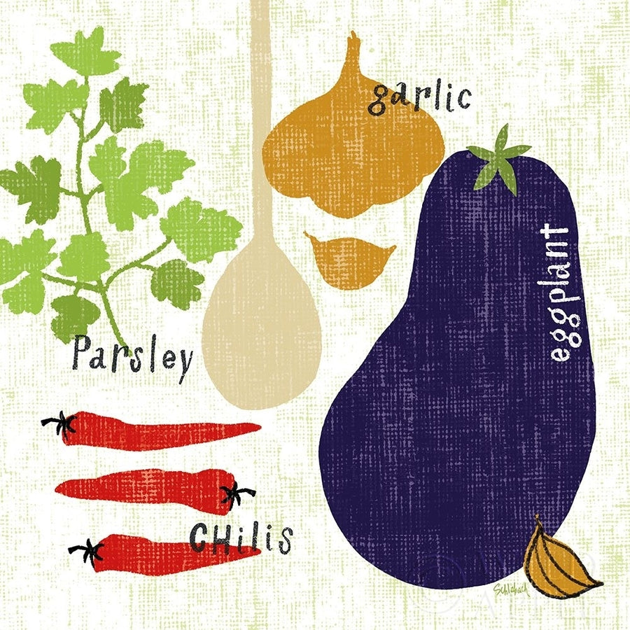 Italiano Eggplant Poster Print by Sue Schlabach-VARPDX44687 Image 1