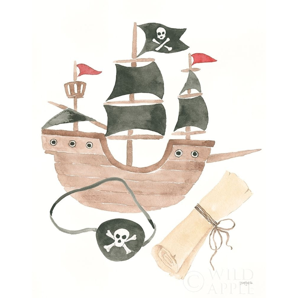 Pirates IV on White Poster Print by Jenaya Jackson-VARPDX44861 Image 1