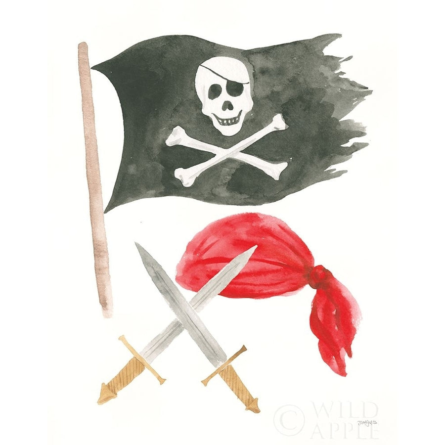 Pirates II on White Poster Print by Jenaya Jackson-VARPDX44859 Image 1