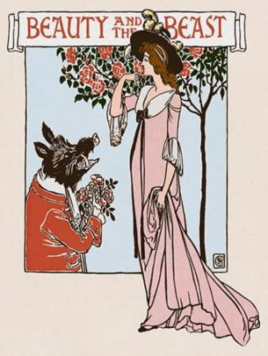 Beauty and the Beast Title Page Poster Print by Walter Crane-VARPDX449871 Image 1