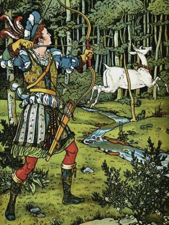 Hind in the Wood - The Archer Poster Print by Walter Crane-VARPDX449888 Image 1