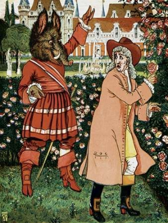 Beauty and the Beast - The Beast in Red Poster Print by Walter Crane-VARPDX449872 Image 1