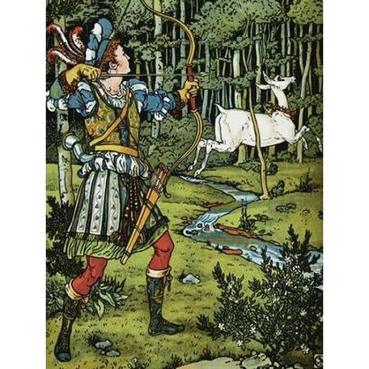 Hind in the Wood - The Archer Poster Print by Walter Crane-VARPDX449888 Image 2