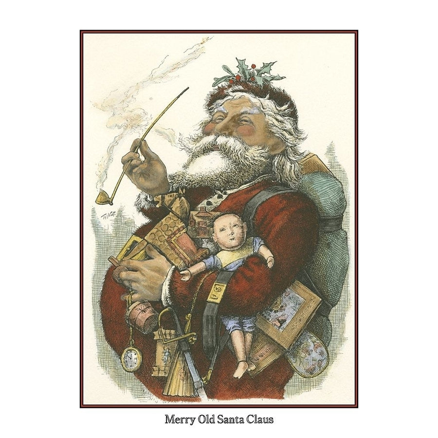 Merry Santa Poster Print - Unknown-VARPDX45001D Image 1