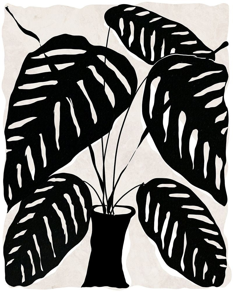 Black and White Potted Plant I by Daniela Santiago-VARPDX45181 Image 1