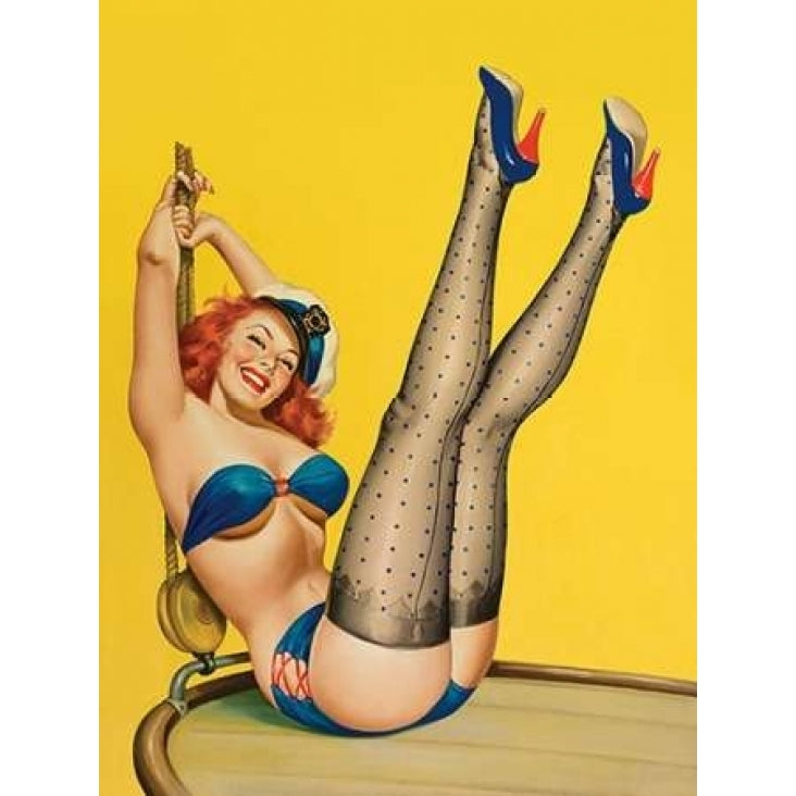 Mid-Century Pin-Ups - Flirt Magazine - Sailor Girl Poster Print by Peter Driben-VARPDX453888 Image 2