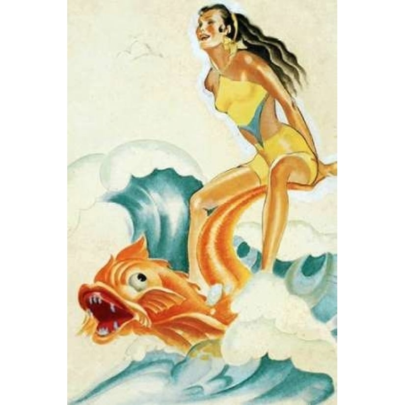 Mid-Century Pin-Ups - Whisper Magazine - Wave Rider Poster Print by Peter Driben-VARPDX453910 Image 2