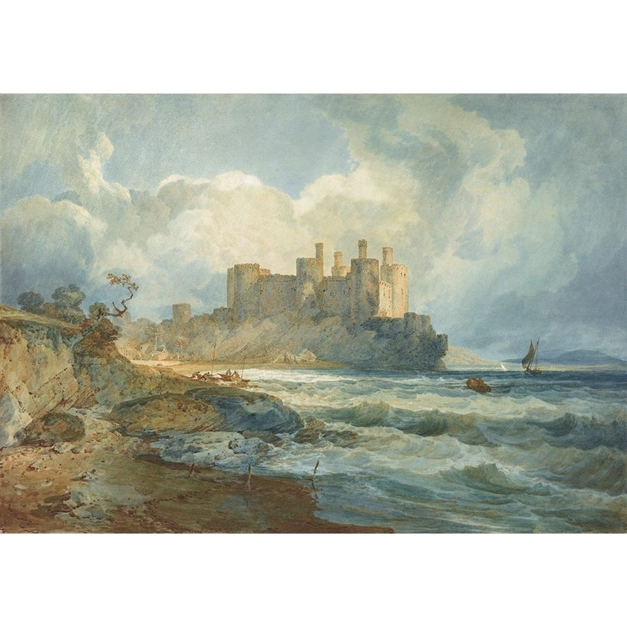 Conway Castle North Wales Poster Print by Joseph Mallord William Turner-VARPDX454789 Image 1