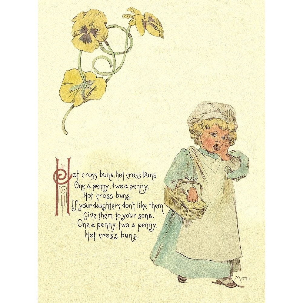 Nursery Rhymes: Hot Cross Buns Poster Print by Maud Humphrey-VARPDX454855 Image 1