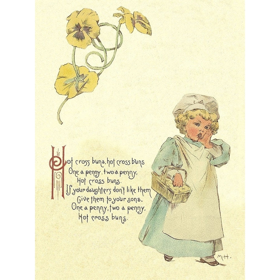 Nursery Rhymes: Hot Cross Buns Poster Print by Maud Humphrey-VARPDX454855 Image 1