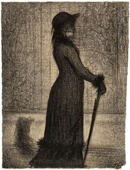 Une elegante - Woman Strolling Poster Print by Georges Seurat-VARPDX455032 Image 1