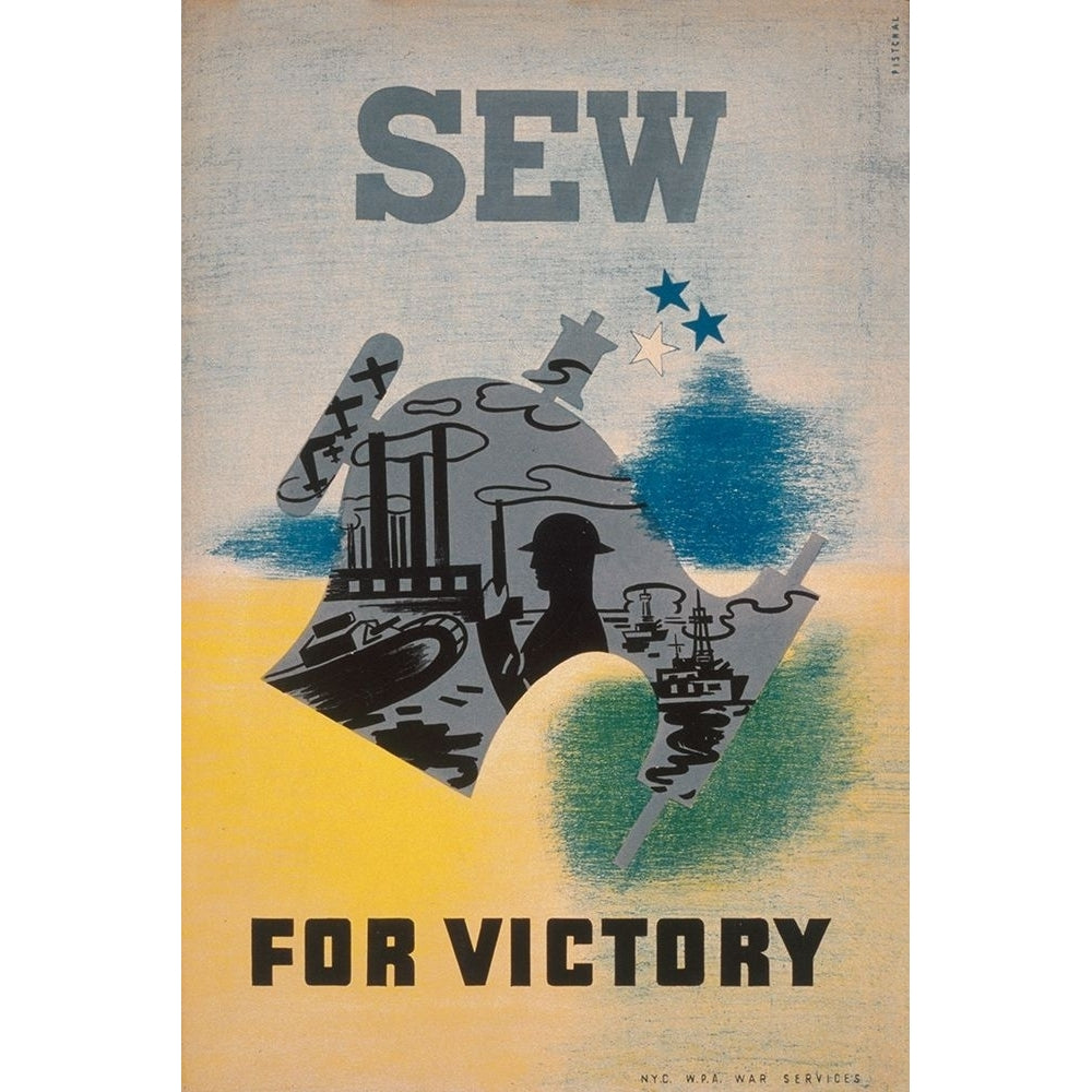 Sew for victory Poster Print by WPA WPA-VARPDX456037 Image 1